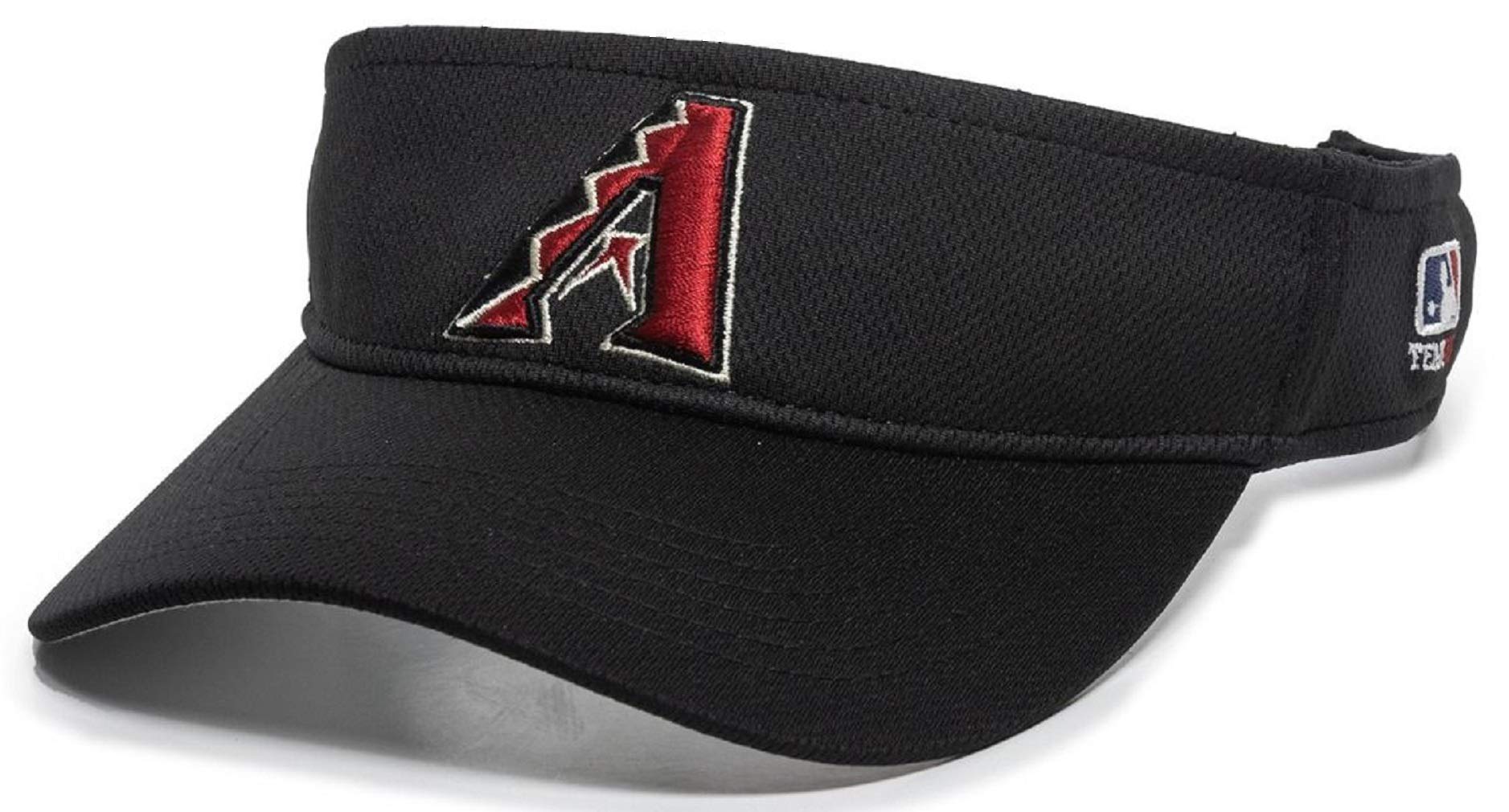 Diamondbacks Black Mesh Golf Visor Hat Cap Adult Men's Adjustable