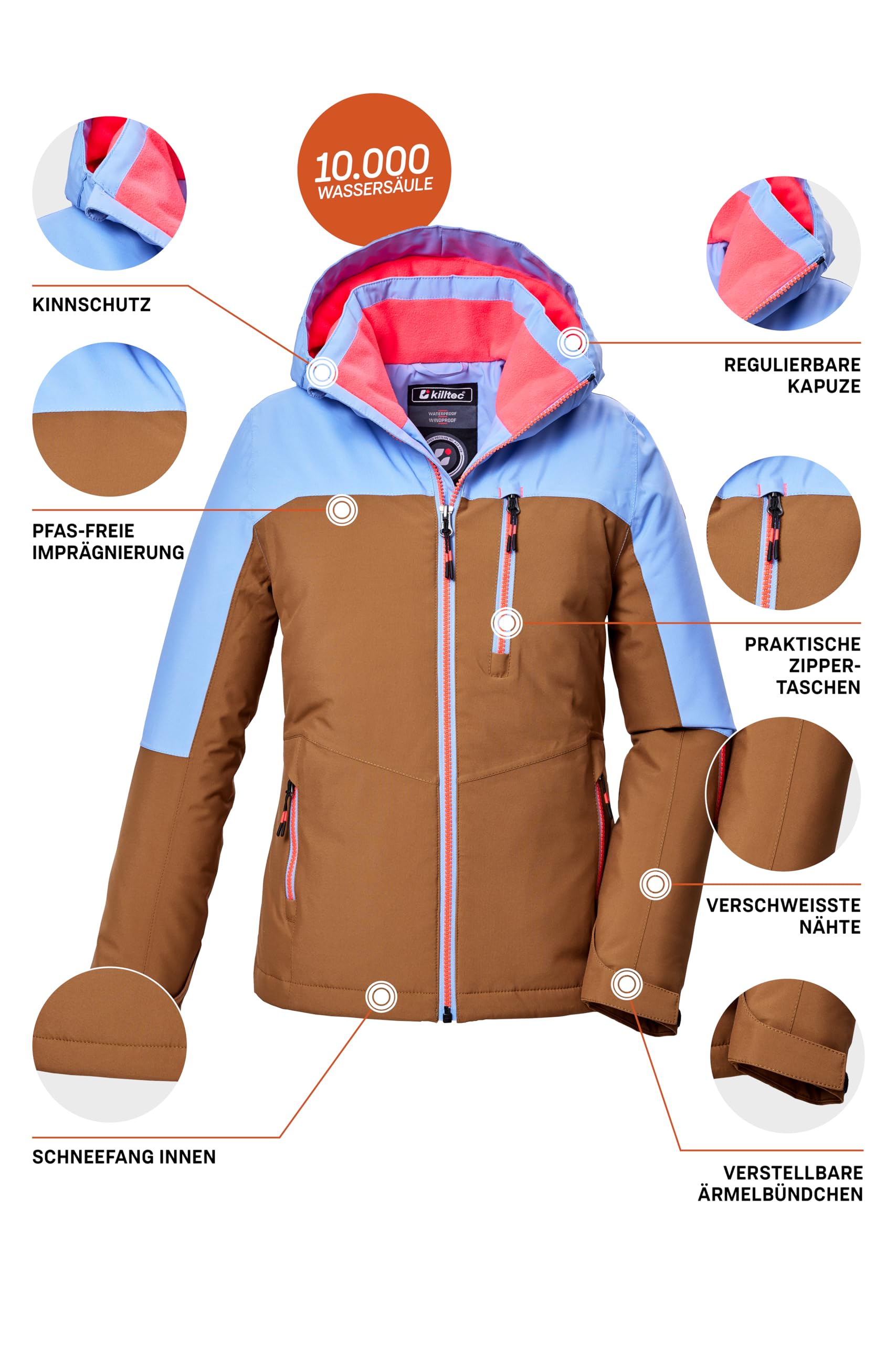 Killtec Funkcjonalna kurtka/kurtka outdoorowa z kapturem Dziewczynki Kow 353 Grls Jckt