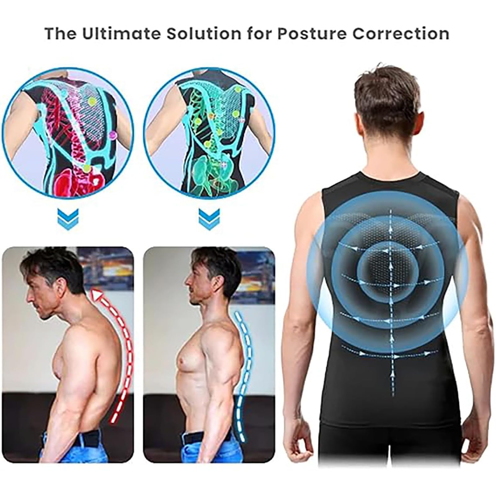 Camiseta De Compresión Sin Mangas para Hombre, Transpirable, Elástica Y De Secado Rápido, Ideal para Correr Y Entrenar En El Gimnasio.