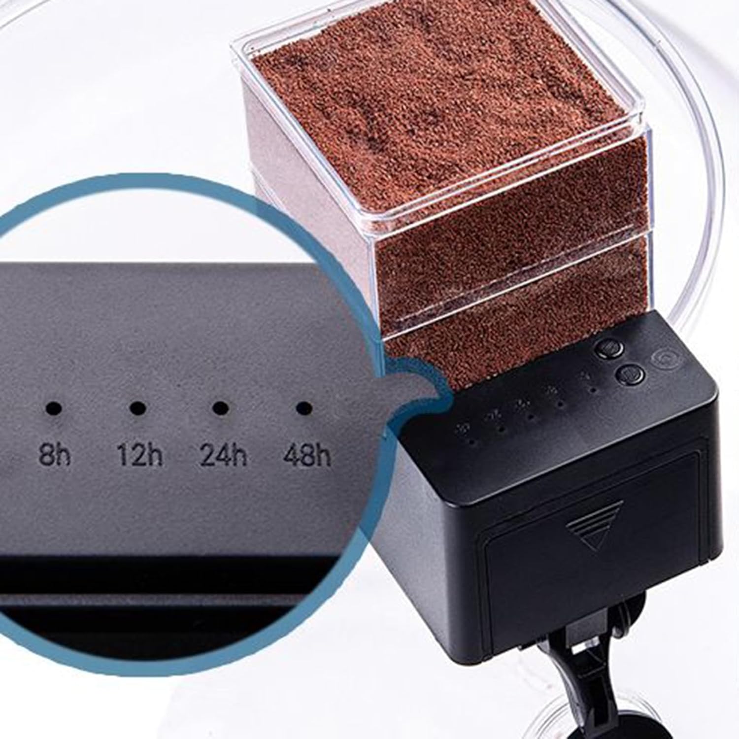 Genérico Automatic Fish Feeder 5 - Modern Speed Adjustable Smart Airtight, Pet Supplies Timer Aquarium, Auto Home Tank Turtle Betta | Home Tank Turtle Betta Pond Fishing Shrimp Hamster Water Bait