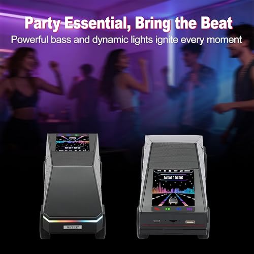 Miniatura 8 de Altavoz Bluetooth con reproducción de camión de estilo futuro con pantalla LED, TWS estéreo, FM, reproducción USBTF, faros LED, micrófono, regalo