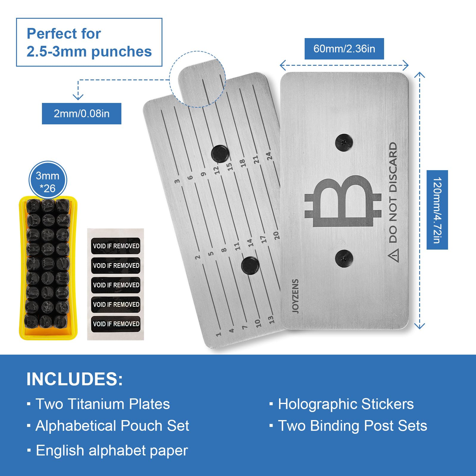 JW ✩.*˚ Amazon.com: Joyzens Seed Phrase Storage Kit - Metal Backup