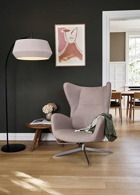Nordlux Nordlux Dicte Vloerlamp voor binnen, beige textiel, E27 60 W met aan-/uitschakelaar, slaapkamer, woonkamer, keuken, kantoor, nachtkastje of werkkamer, IP20, klasse 2 (dubbel geïsoleerd) photo 2