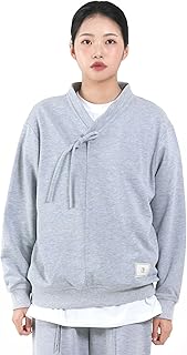 Unisex Korean Hanbok Sweatshirt – Soft Cotton Pullover with Traditional Knot Design, Casual Korean Style Top (S–XL)