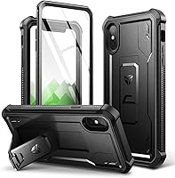 Vista 9 de Dexnor Funda para iPhone Xs Max, [Protector de pantalla y soporte integrados] Protección de grado militar resistente a prueba de golpes para iPhone