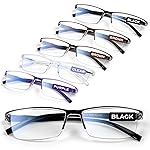 Gaoye 6 pack Executive Style Reading Glasses Men - Durable Readers with Blue Light Filtering - Comfortable Fit with TR90 Frames