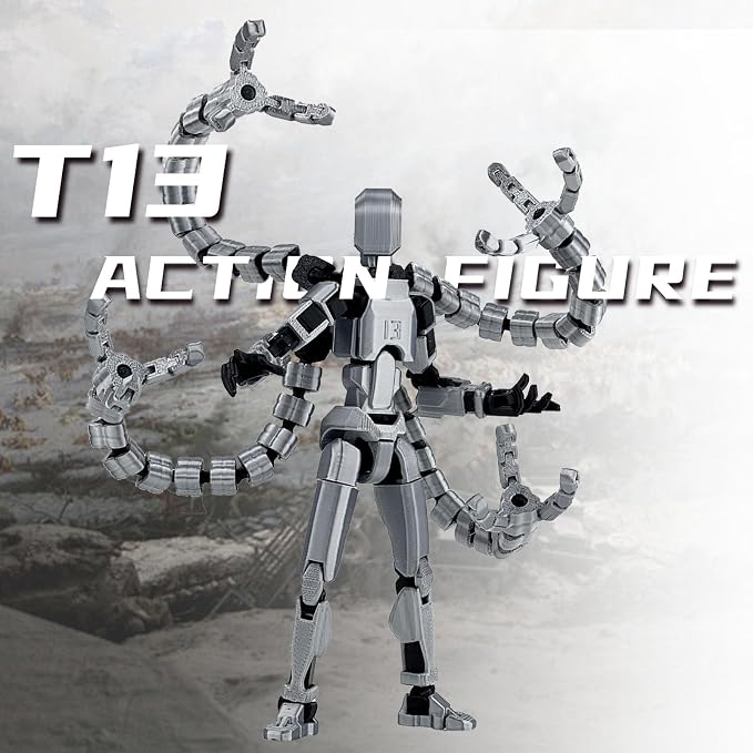 Muñeco articulado T13 con accesorios y movimiento completo miniatura 7