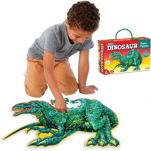 Miniatura 25 de Peaceable Kingdom Rompecabezas de suelo gigante con piezas únicas y divertidas para niños a partir de 3 años, regalos para niños y niñas - Racecar