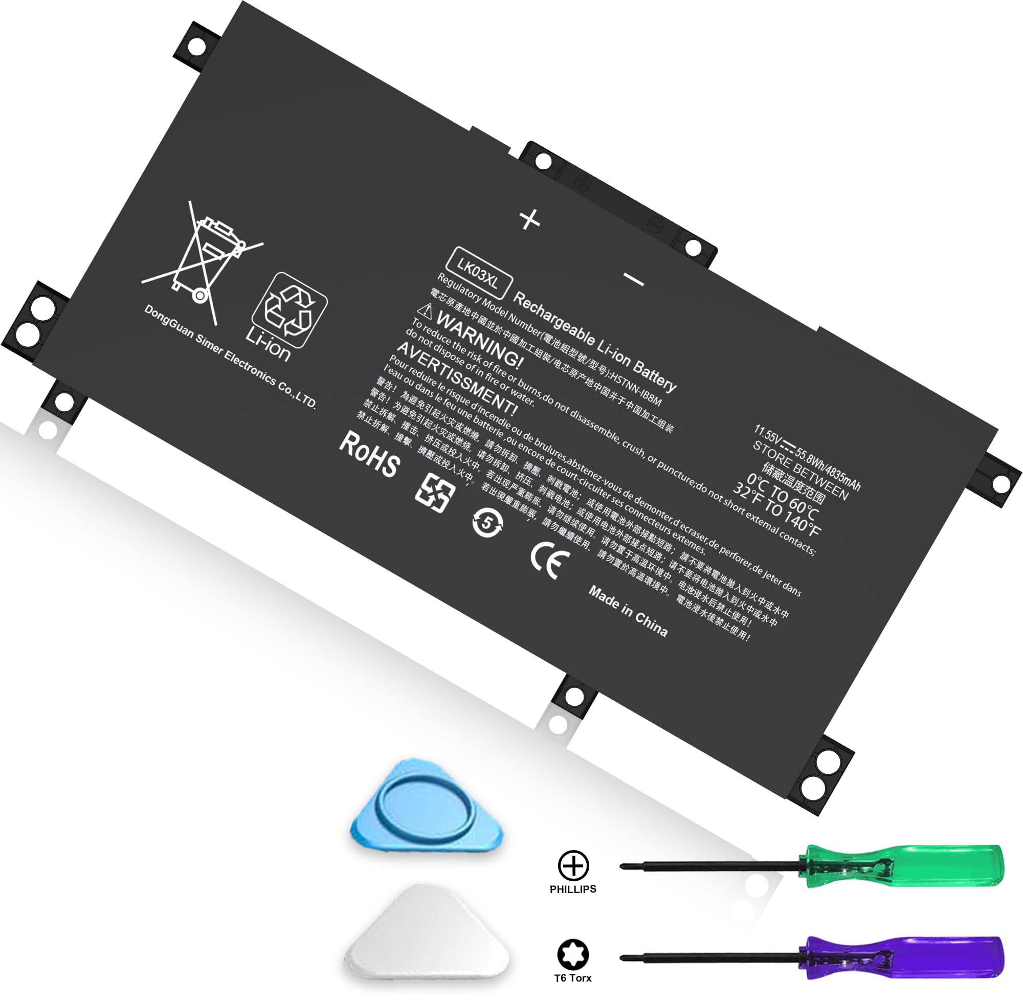 COWOOGMZ LK03XL Battery for HP Envy X360 Convertible 17m-ae0xx 17m-ae111dx 17-ae1xx 17-bw0013dx 15m-bp1xx 15m-cn0xxx 15m-cp0xxx 15m-cn0012dx 15m-bq021dx 15m-bp112dx 916368-421 l09281-855 916814-855