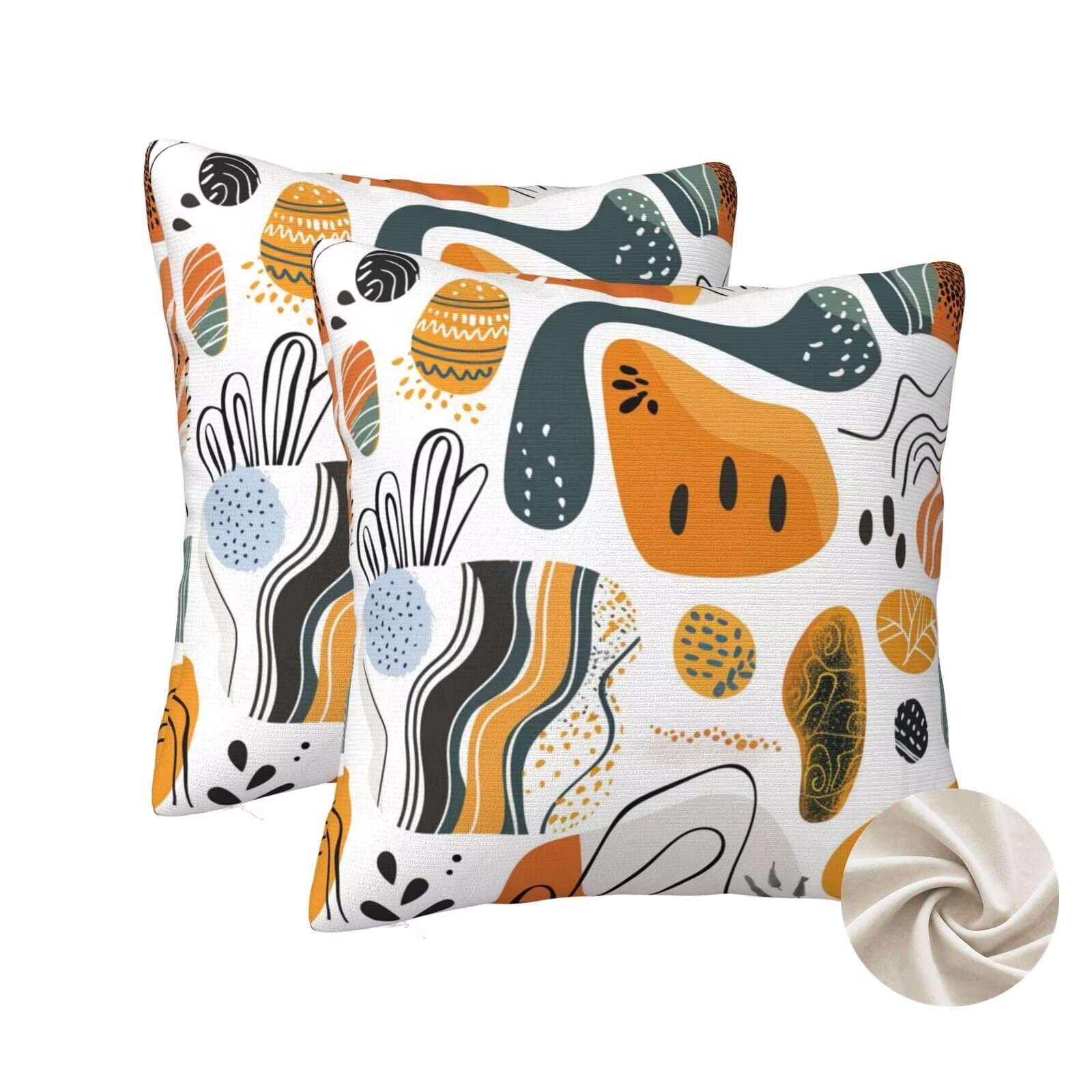Housse coussin 50x50 cm avec fermeture invisible pour décoration canapé durable