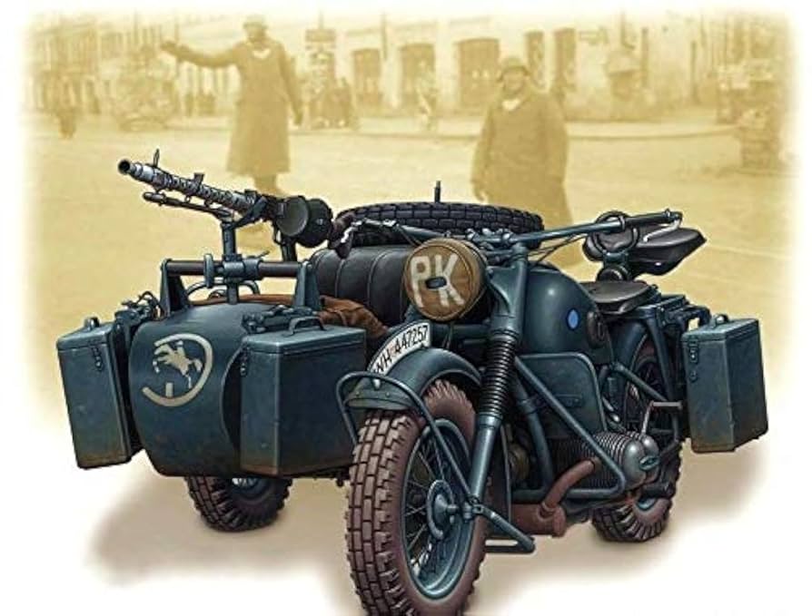 Amazon | Master Box 3528 ドイツ製オートバイ WWII BMW R75 1