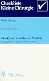  Checklisten der aktuellen Medizin, Checkliste Kleine Chirurgie