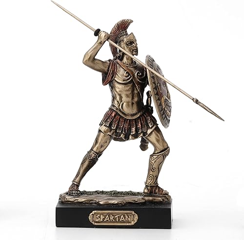 Veronese Design 4 78" Spartan Warrior - Estatua de resina pintada a mano