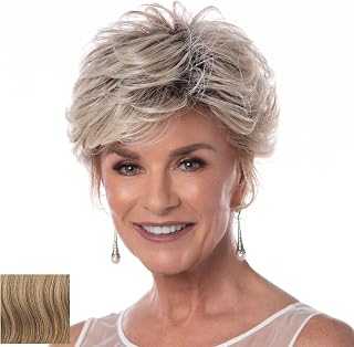 Toni Brattin Salon Select Wig - Short Cut with Curled Layers & Collar-Length Texturing - Heat-Friendly Fiber Looks & Feels like Natural Hair - Adjustable & Comfortable (Red Blonde, Regular)