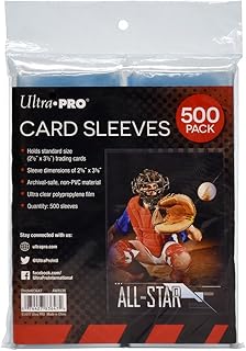 Ultra PRO Clear Card Sleeves for Standard Size Trading Cards measuring 2.5" x 3.5" (500 count pack)