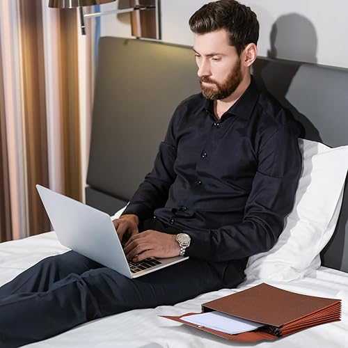 Miniatura 5 de PerKoop Carpeta de archivos expandible con solapa de 7 pulgadas de expansión con cierre de cordón elástico, carpeta de archivos expansible, tamaño