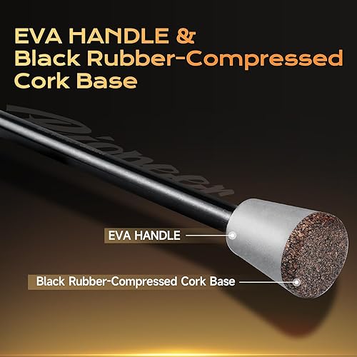 Miniatura 8 de HANDING Pioneer Ultralight Fishing Rod 2-Piece Trout Rod with Fast Action Ultralight/Light Power Thickened Guide Rings for Trout Crappie Panfish