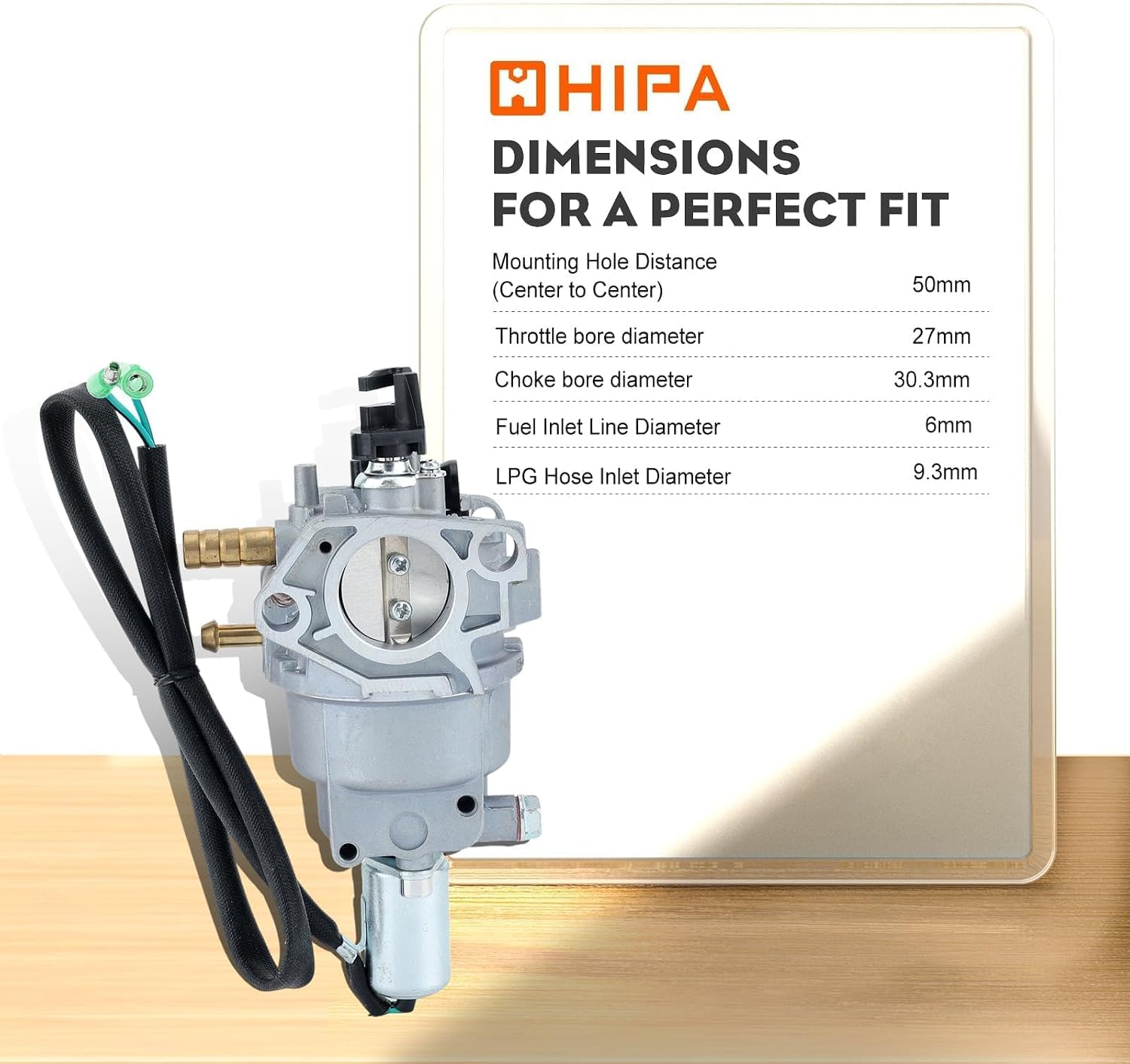 Hipa P28-4-H Carburetor for Dual Fuel Generator Cham-pion 420CC 100296 71530 439CC 100165 47.131000.28 9375/7500 Watt Parts
