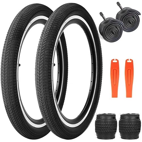 14/16/20/24/26 x 2.125 Bike tire 2 Pack 14/16/20/24/26 Bike tire Kids Bike Tires Folding Replacement Tires Fits Most Kids Bikes,Multiple Colors