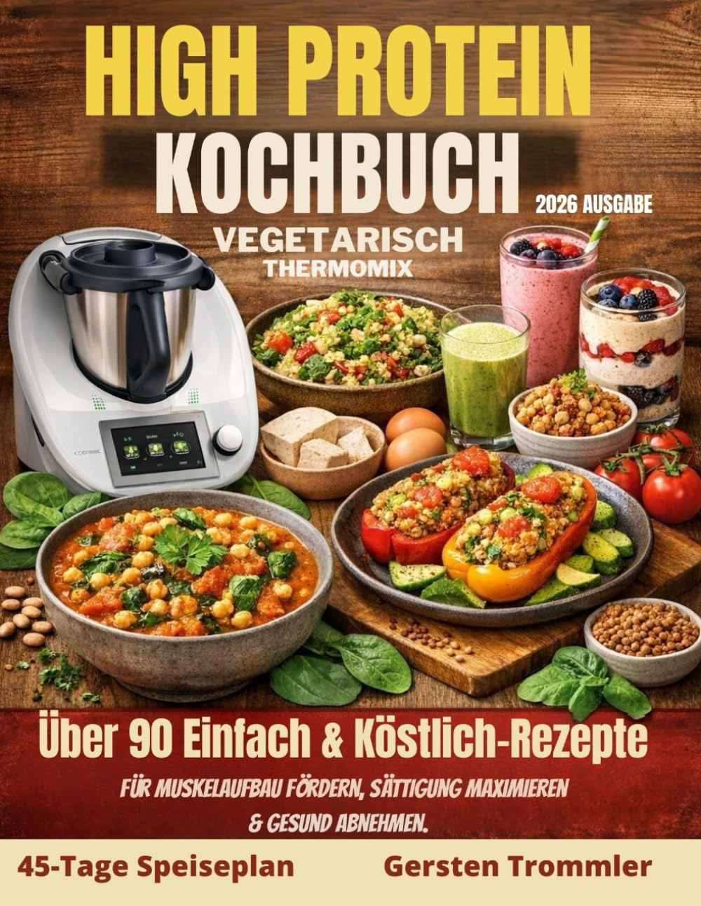 high protein kochbuch vegetarisch thermomix: Über 90 Einfach & Köstlich-Rezepte für Muskelaufbau fördern, Sättigung maximieren & gesund abnehmen