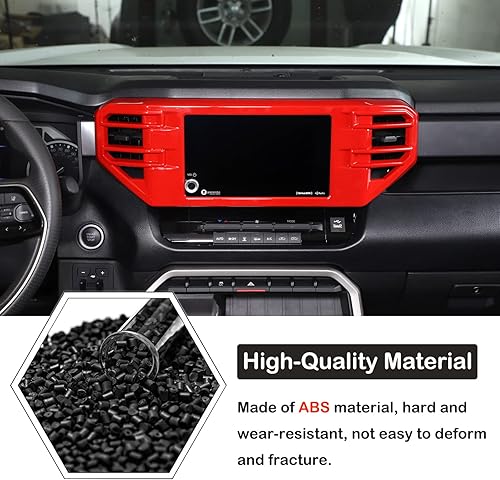 Vista 89 de Cubierta de salida de aire lateral para consola central de automóvil, compatible con Toyota Tundra 2022+ Sequoia 2023+ cubierta de panel de aire