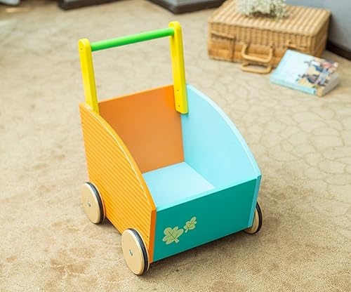 Miniatura 7 de labebe - Caminador de bebé caminador de carrito de compras para niños juguete de empuje para niños de 1 a 3 años caminador de madera para bebés