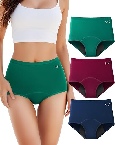 Benirap Period Underwear for Women Heavy Flow Leakproof High Waisted Cotton Pant