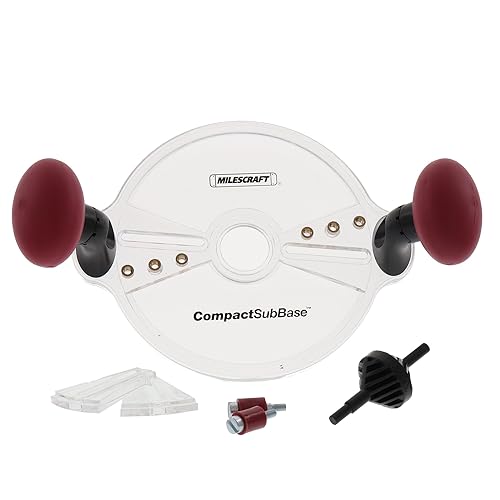 Subbase compacta Milescraft 1225, subbase universal de guía de enrutadores para enrutadores compactos, compatible con enrutadores Porter Cable Style