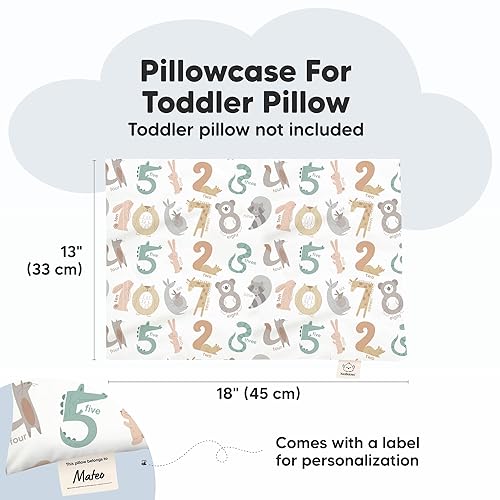 Miniatura 92 de KeaBabies Funda de almohada para niños pequeños de 13 x 18 pulgadas, funda de almohada de algodón orgánico para niños, niñas, funda de algodón suave