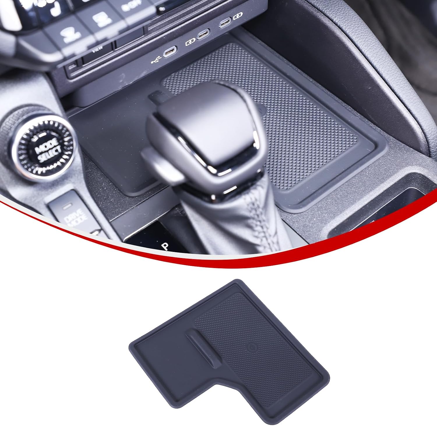 Car Center Console Protective Mat Compatible with Toyota Land Cruiser Prado 250 J250 LC250 2024 2025+ Silicone Non-Slip Pad Automobile Interior Accessories