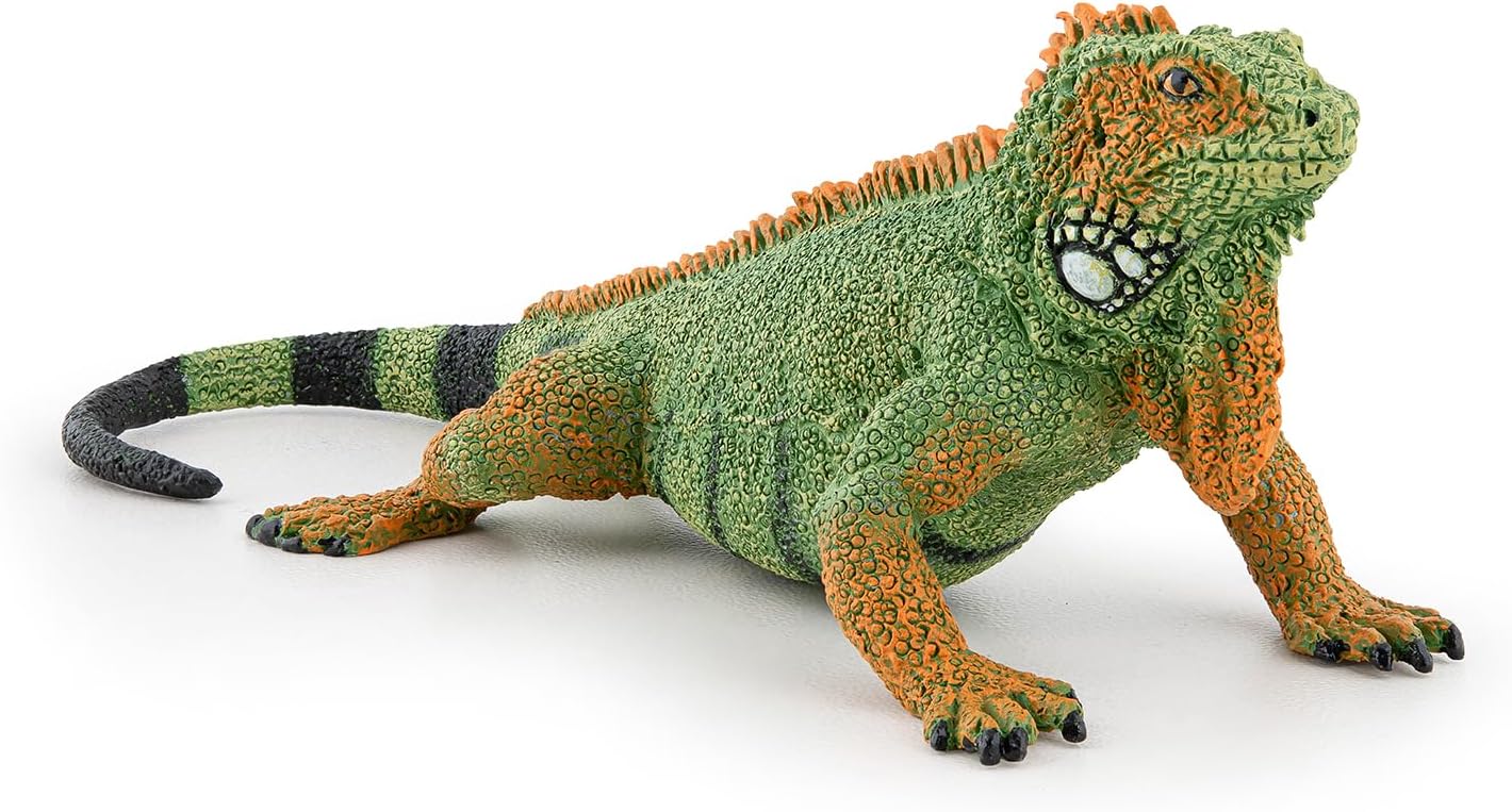Hand-painted figurine - Iguana - Jungle animals - collectible - for children - boys and girls - from 3 years