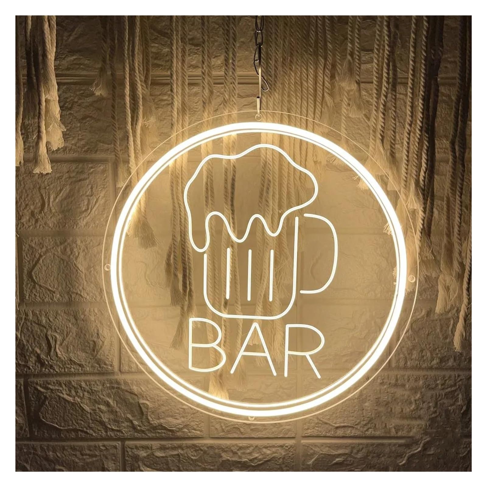 Luces de neón Letrero De Neón Para Bar De Cerveza, Luz De Neón Para Bar, Letrero De Bienvenida Con Luz USB, Decoración De Pared Para Habitación De 30cm