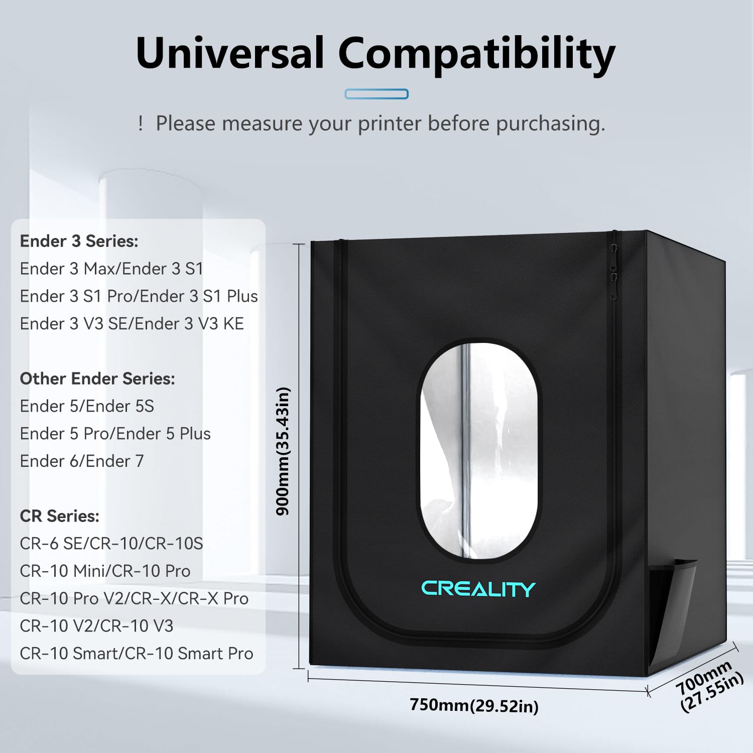 AniWorld Large 3D Printer Dust Cover, Waterproof, Anti-dust Protector, 3D Printer Accessories Compatible For Official Creality Ender 3 V2 Upgraded 3D