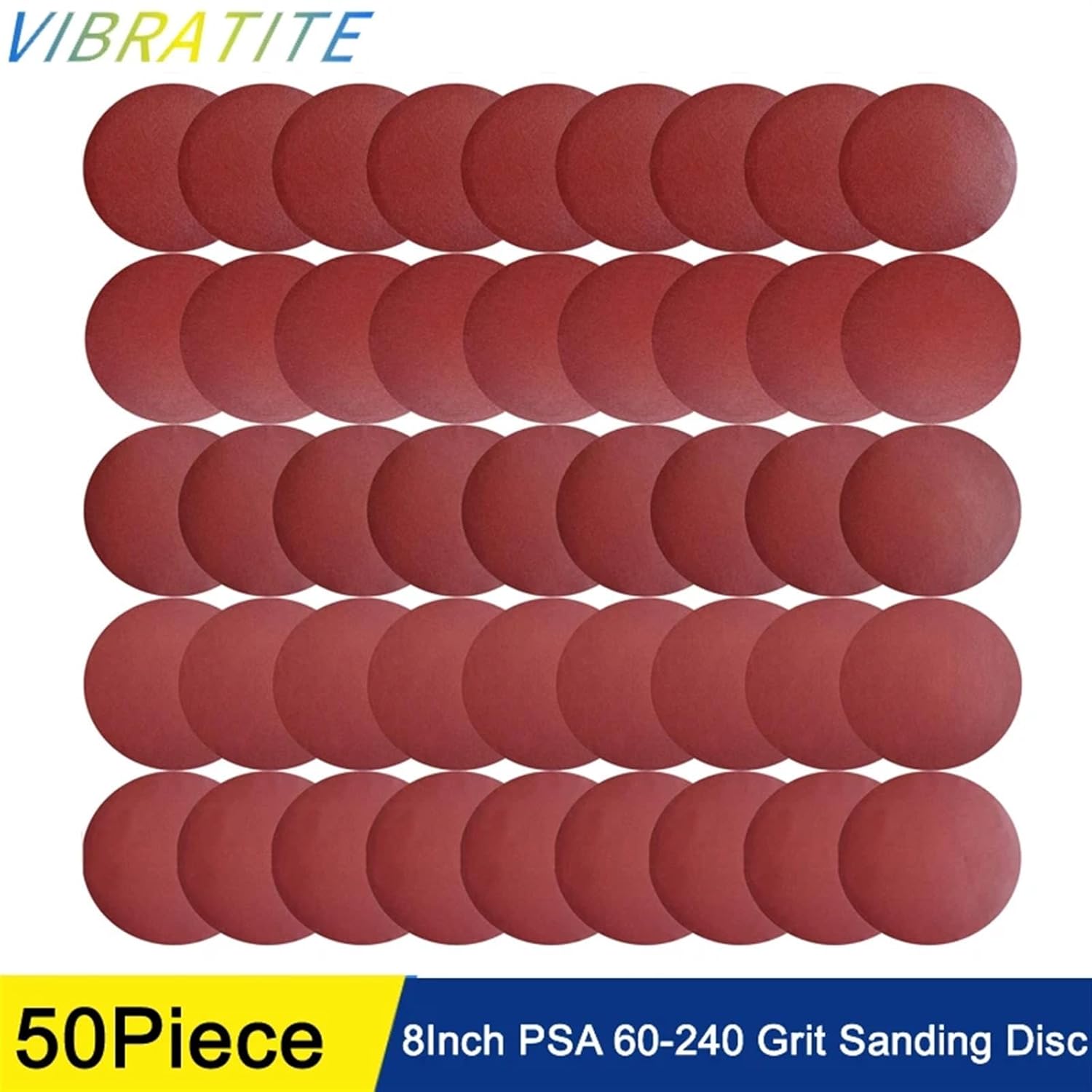 50Pcs/Set 8Inch Sanding Discs 60-240 Grit Self Adhesive Stickyback Sandpaper