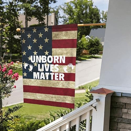 Miniatura 5 de Unborn Lives Matter Pro Life - Banderas de jardín antiaborto para exteriores de 28 x 40 pulgadas, bandera de doble cara para patio al aire libre,