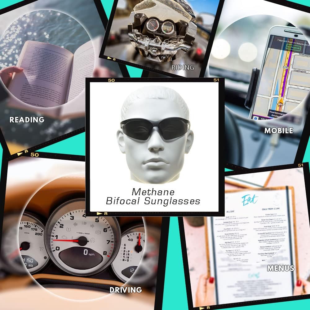 proSPORT Bifocal sunglass Safety Reader Z87 Wrap Around No Slip Grip +1.50 +2.00 +2.50 +3.00 - Image 5