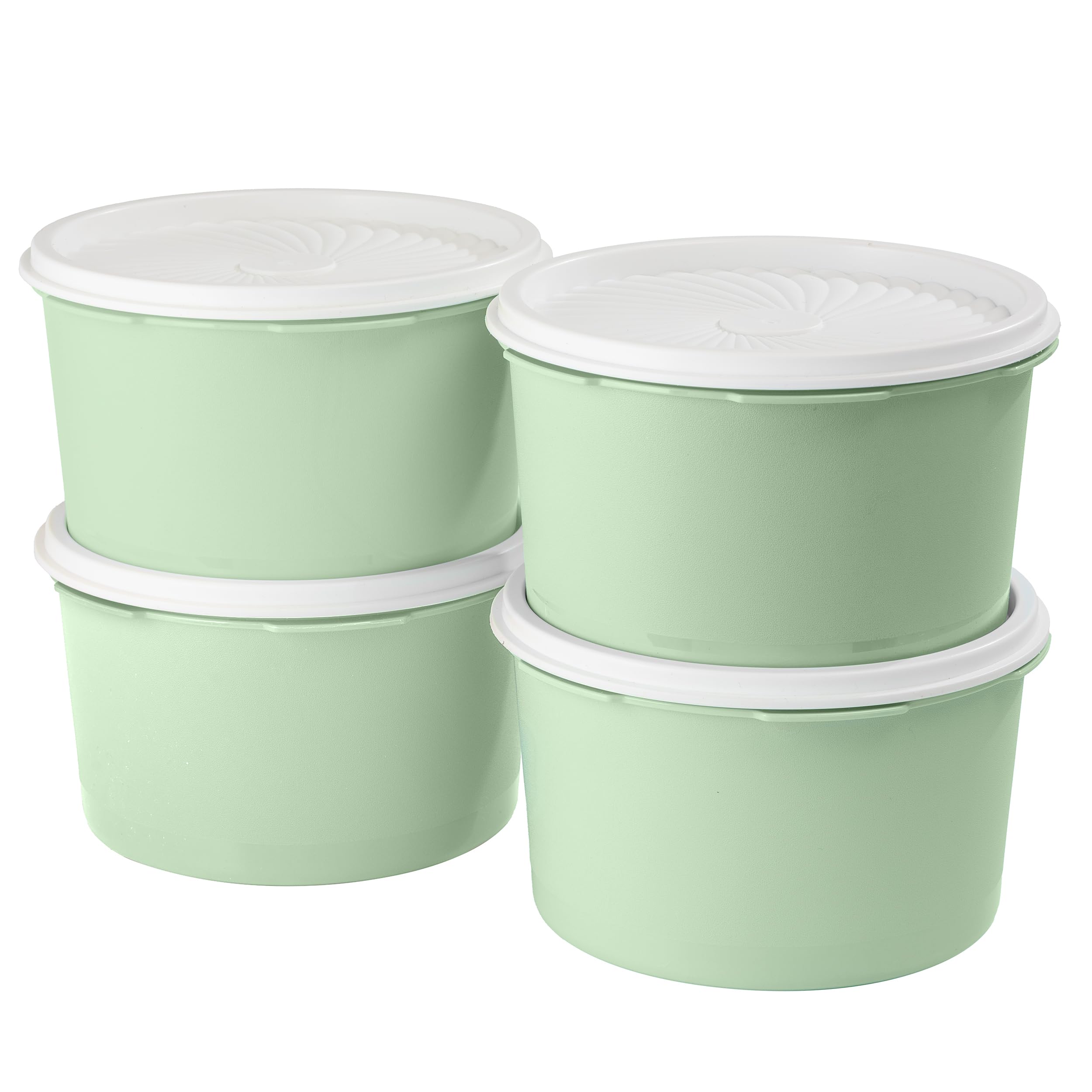 MRX Solutions8-Piece Food Storage Container Canister Set Vintage Style with Lids BPA Free, Dishwasher Safe (Green)