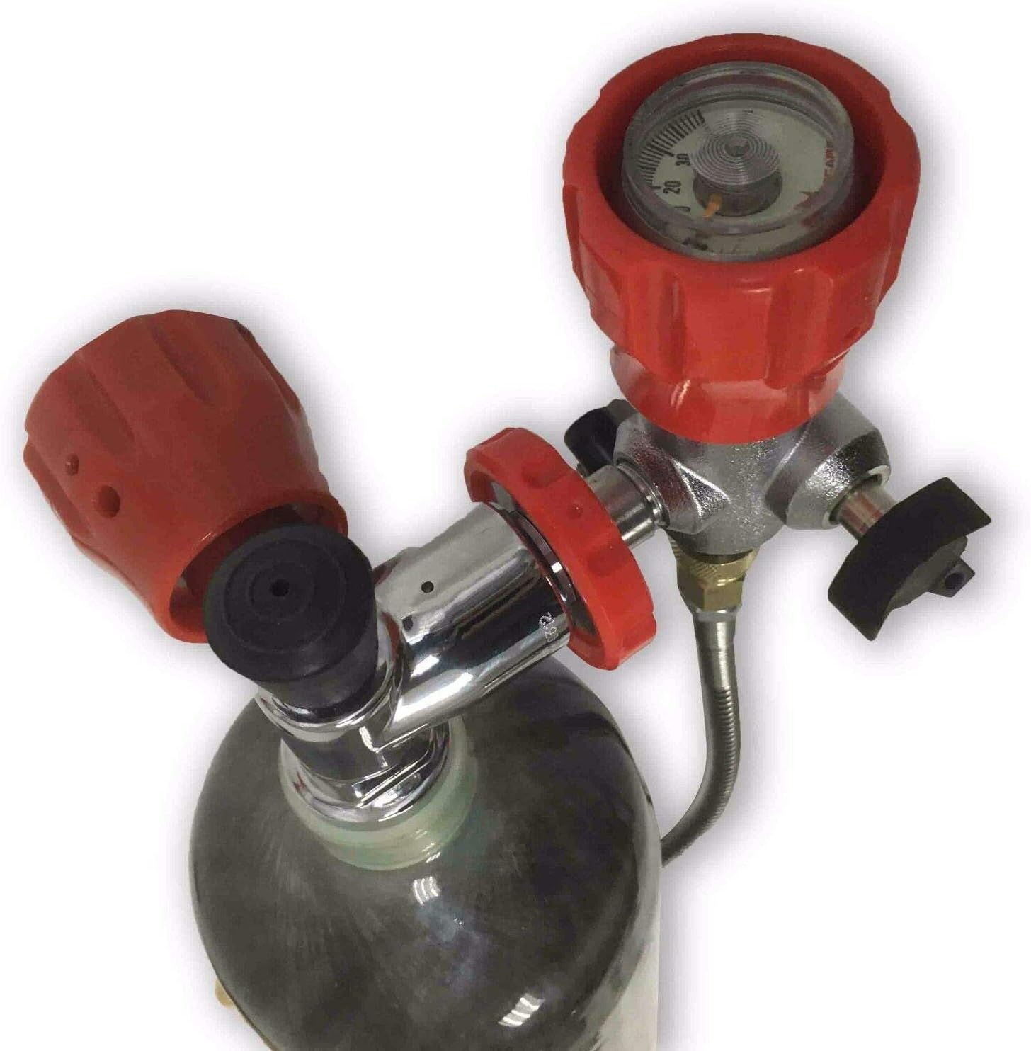 Acecare PCP Rifle Paintball 2.17L CE Approved 30Mpa Carbon Fiber Cylinder Compressed Air Tank (2.17L+H1+Fill Station)