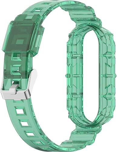 Miniatura 3 de Chofit compatible con Xiaomi Mi Band 4Mi Band 3 Band, correas de repuesto de silicona con funda de parachoques compatible con Xiaomi Mi Band 4Mi