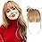 BOGSEA Clip in Bangs 100% Human Hair Bangs with Temples Bangs Hairpieces for Women Clip in Fake Bangs for Daily Wear (Honey Blonde, Wispy Bangs)