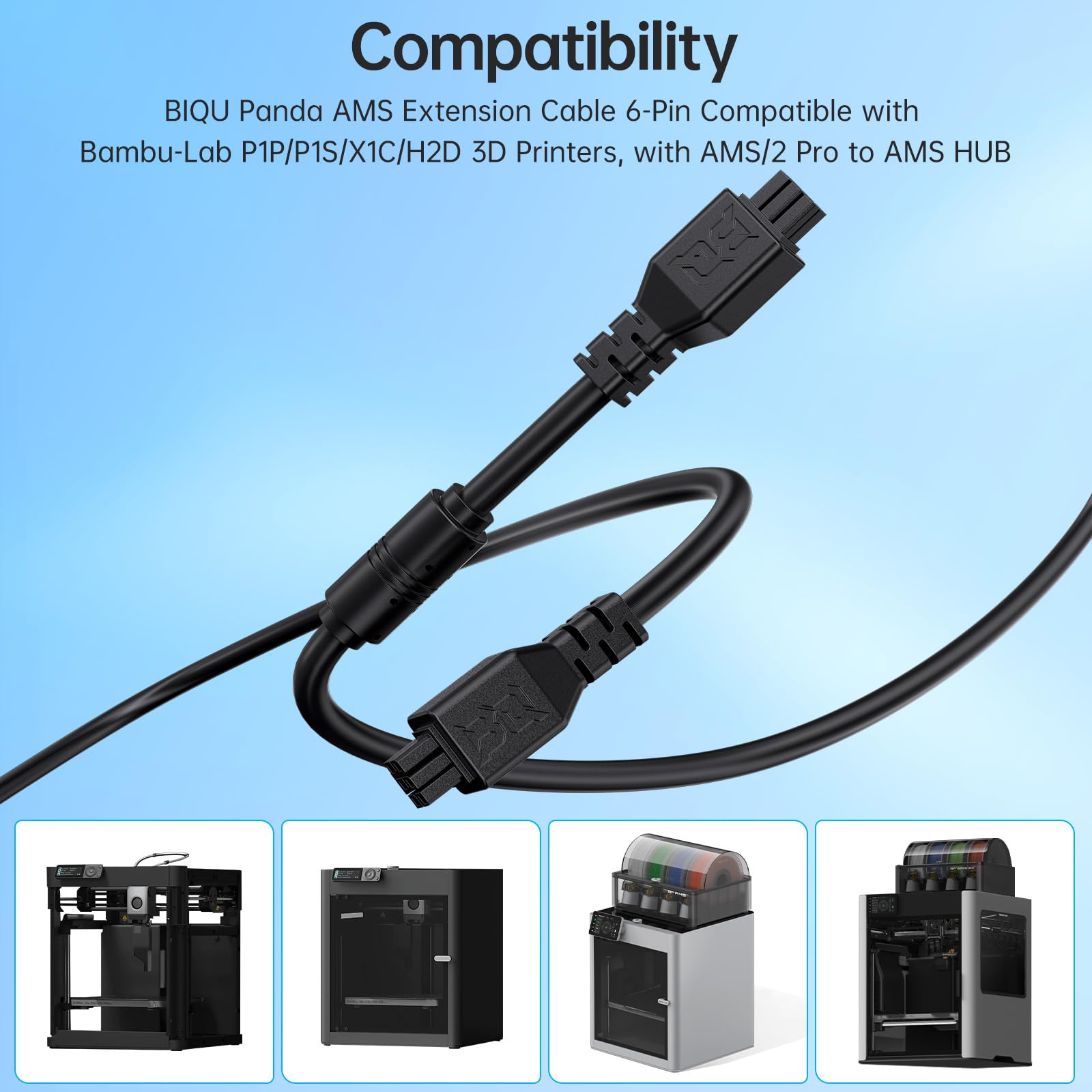 Amazon.com: BIQU Panda AMS/2 Pro Extension Cable 6-Pin 2m