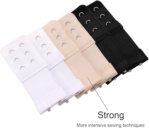 Miniatura 4 de Akstore 6 piezas para mujer, suave y cómodo, elástico extensible, 2 ganchos y 3 filas para mujer