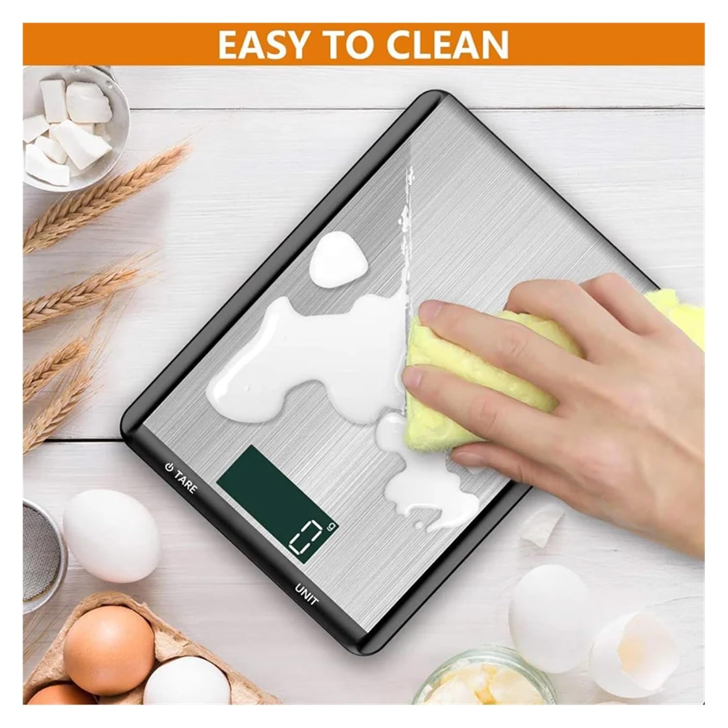Digital Kitchen Scale 22lb 10kg Accurate Food for Cooking and Baking Measures Grams and Ounces with 1g 0.1oz Prec