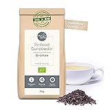 Pinhead Gunpowder grüner Bio-Tee lose 1kg – Hochwertiger Grüntee in Bio-Qualität aus China - Mild-Rauchig im Geschmack – Für Genießer und Tee-Kenner – MyCupOfTea