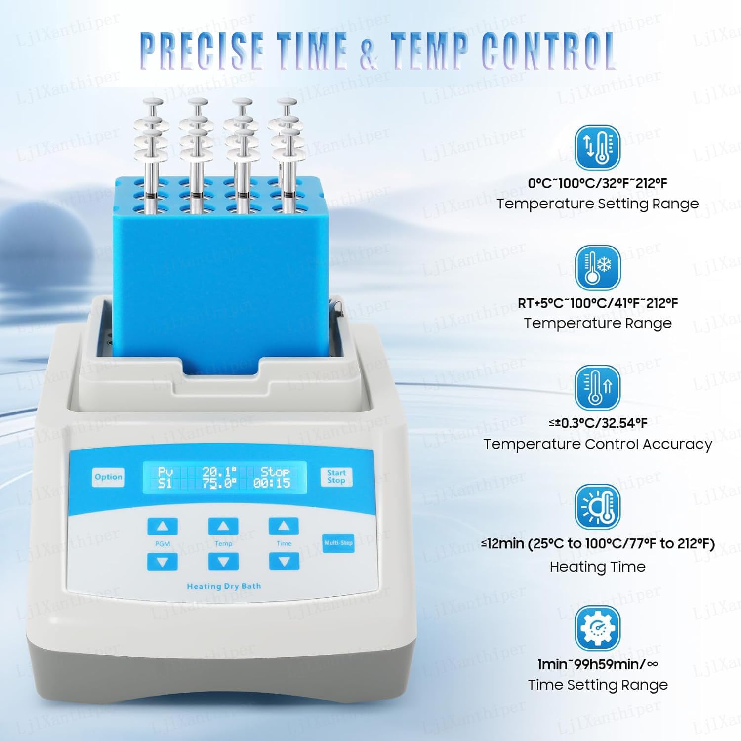 Calefactor Termostático De Baño Seco Digital,Incubadora De Baño Seco De Laboratorio De 12*5 Ml,12*10 Ml,Máquina De Calentamiento De Gel De Plasma,Para Almacenamiento De Muestras 12*10ML