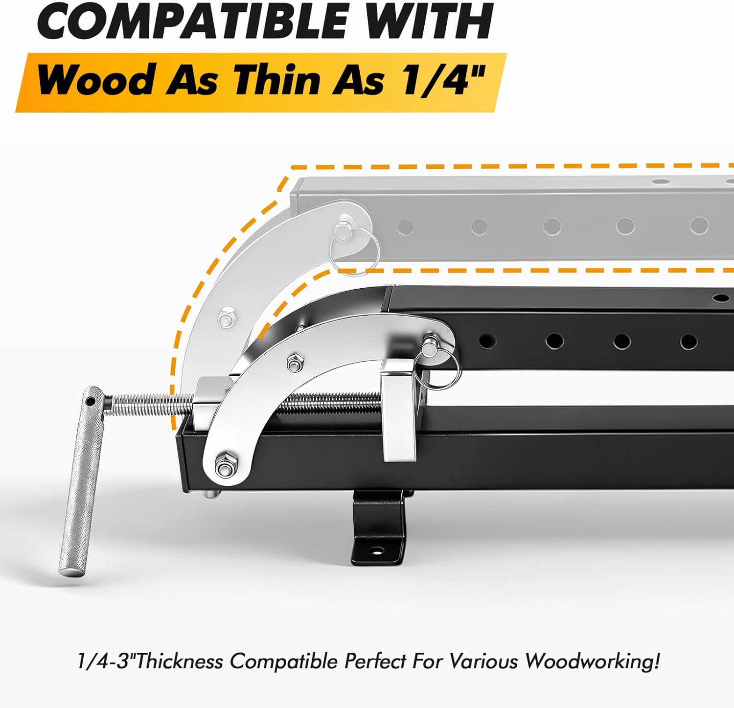 24 Inch Panel Clamp 2 Pack, 4-Way Pressure Steel Parallel Clamp for Woodworking with Adjustable Parallelogram Couplers, for Cutting Boards, Cabinets, Tabletops & Professional Projects