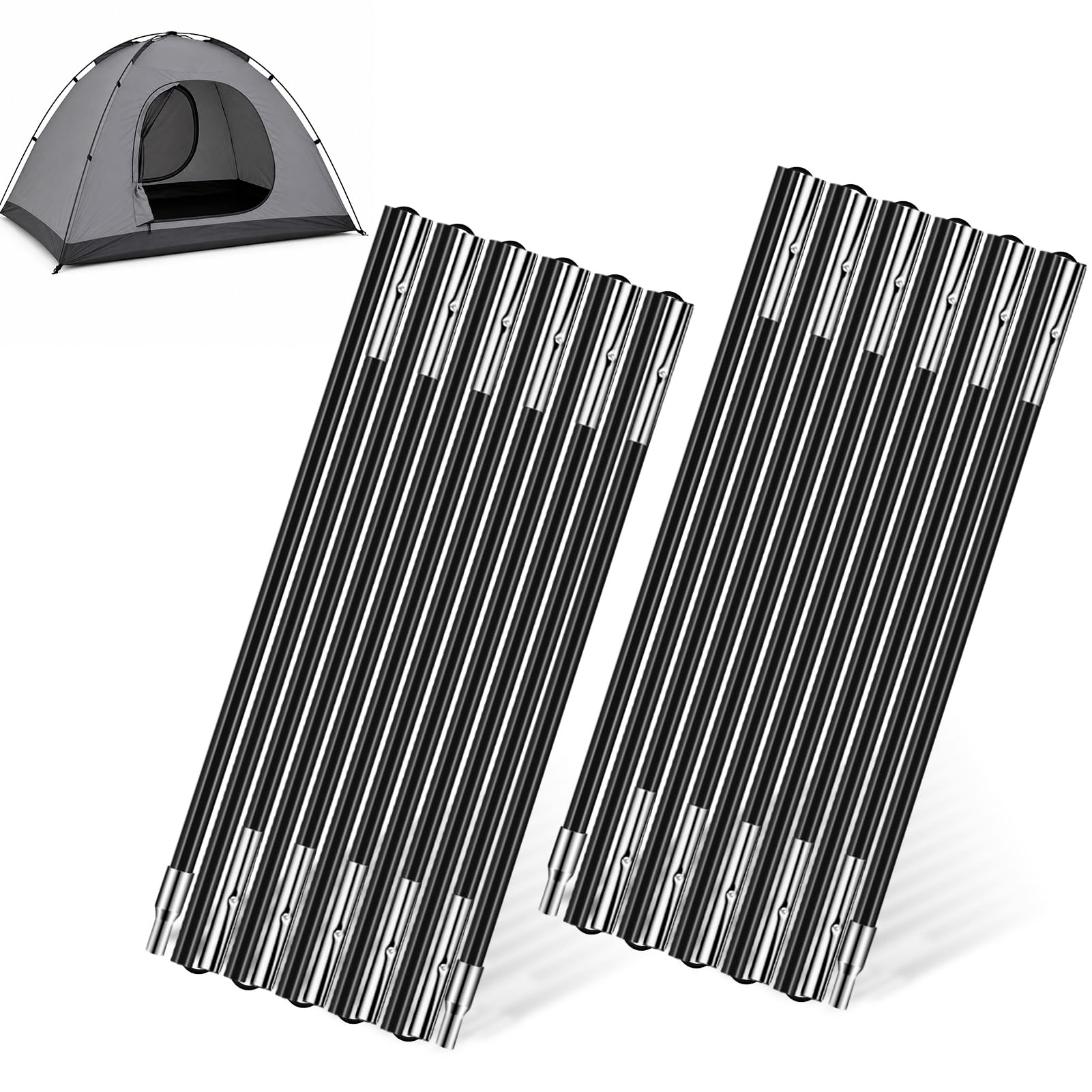 Yaocom 1 Pcs Fiberglass Tent Poles Replacement, 16ft 9.5mm Universal