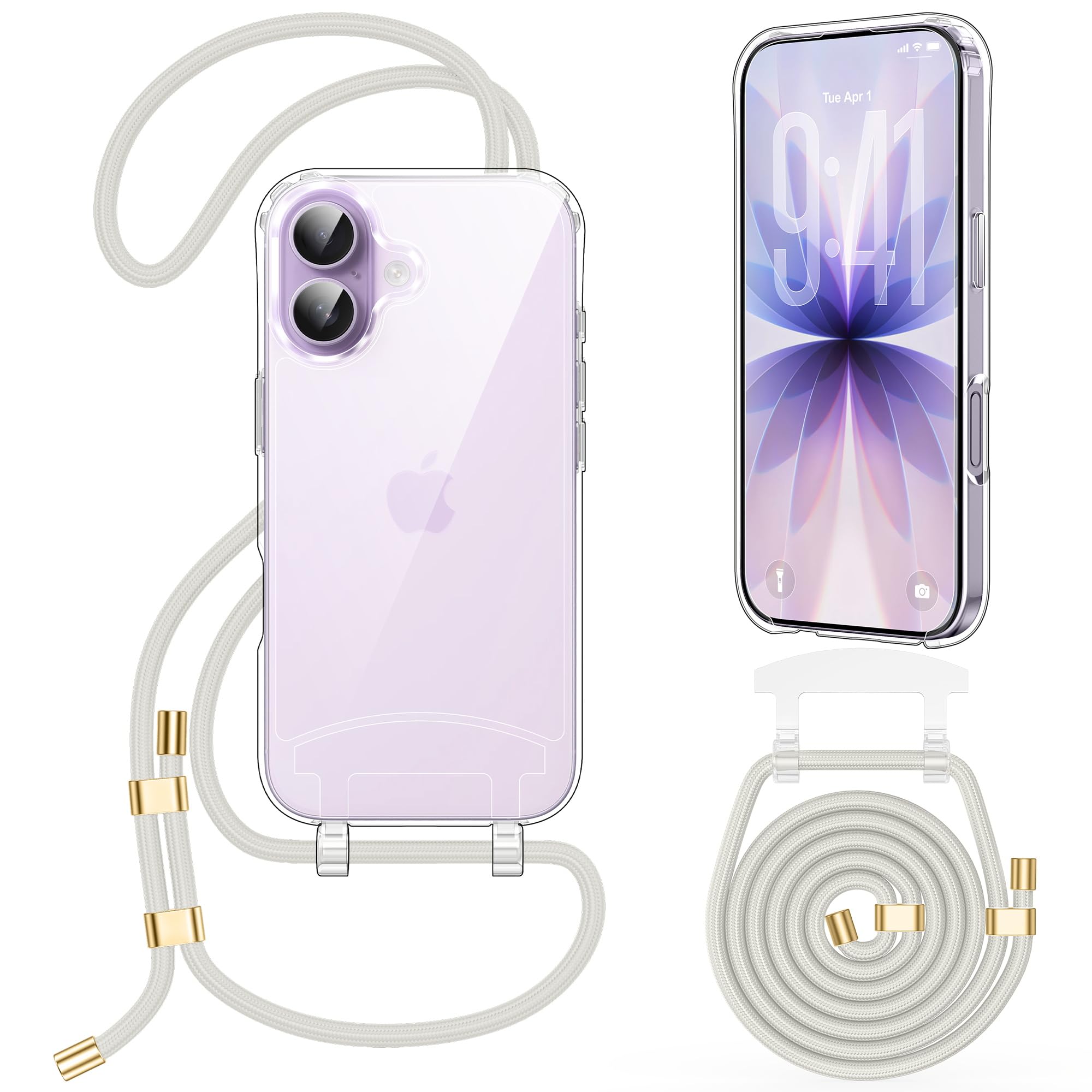 OLEPHY Handykette für iPhone 15 Pro Max Hülle mit Band, Grün