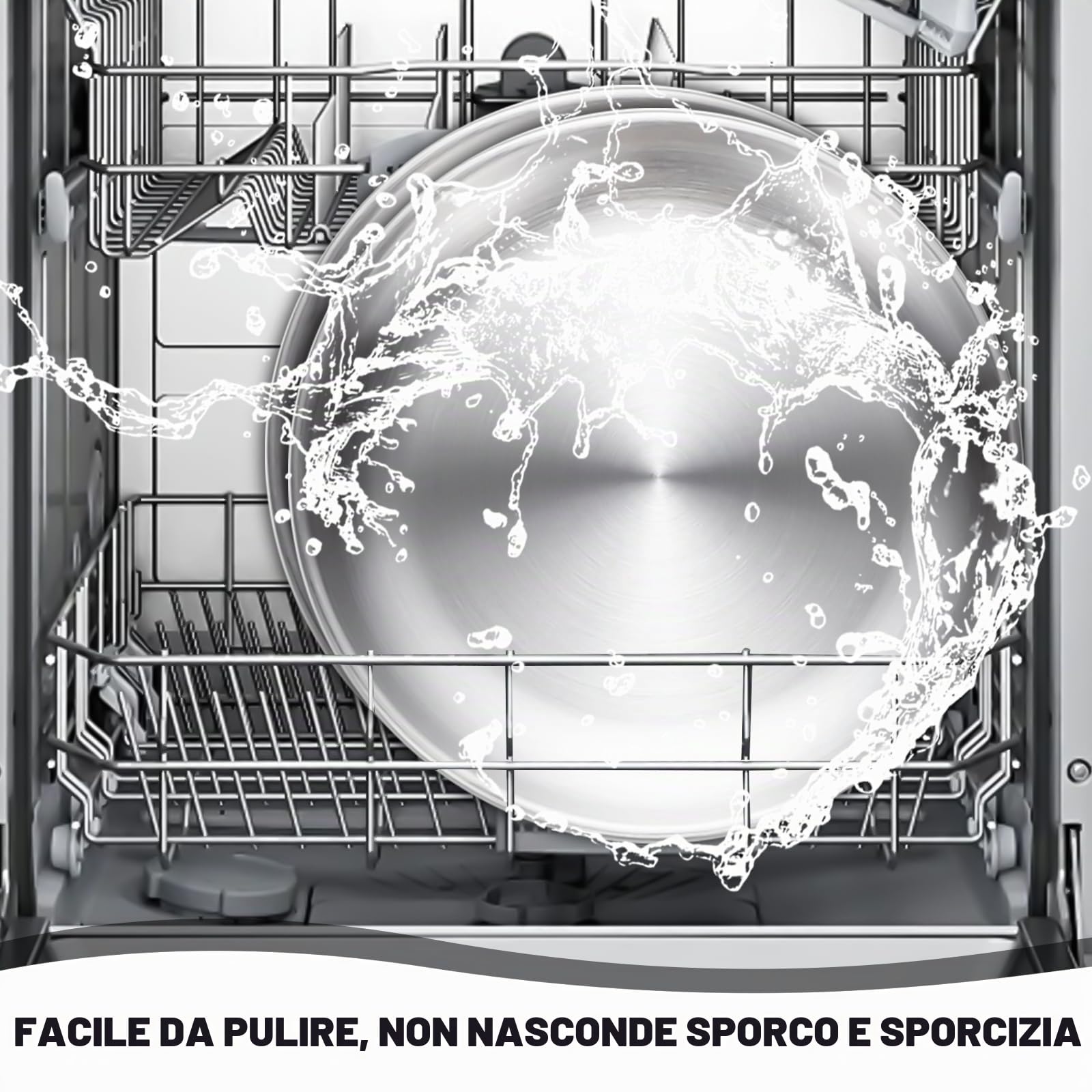 PORFOYO Piatti da Campeggio in Acciaio Inox 30 cm, 4 Set di Piatti in Acciaio Inossidabile Inox, Piatti Rotonde in Acciaio Inox, Stoviglie da Picnic e Campeggio, per Picnic, Campeggio, BBQ