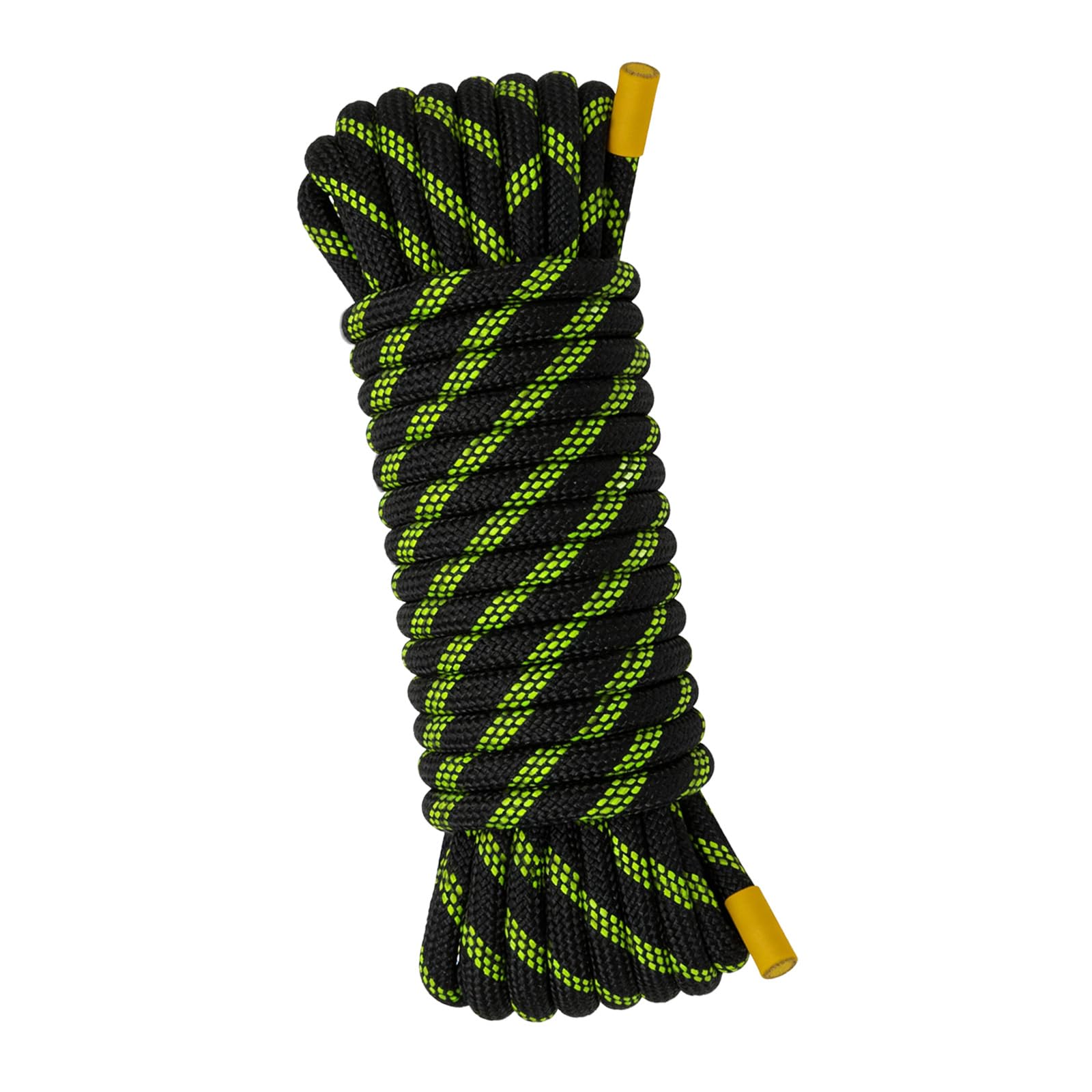 Corda da Arrampicata 10mm Corda Statica da 10m Per Salvataggio Dell'altezza Barca Paracadute Trekking Alpinismo Sport Campeggio UIAA Riflettente Nero